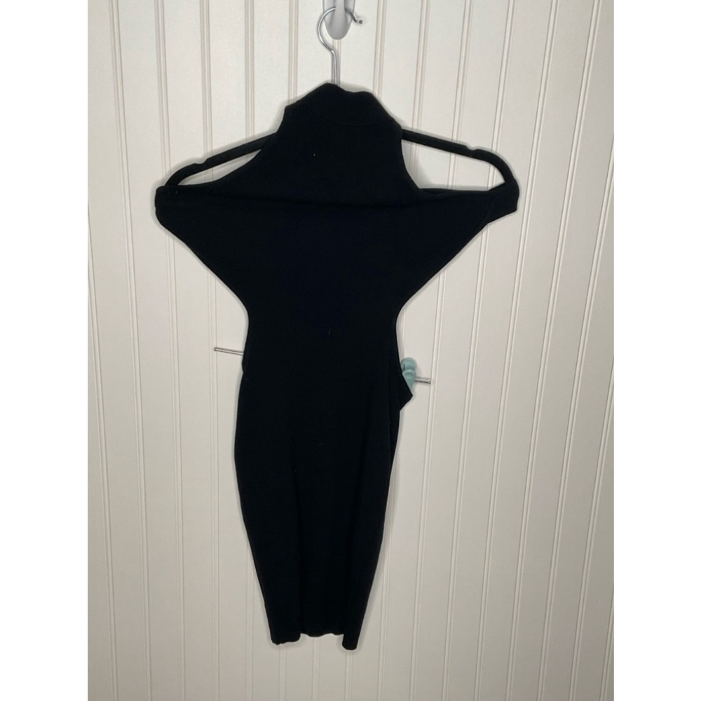 Women's Hera Collection Knit Sexy open back Body con Dress Black L